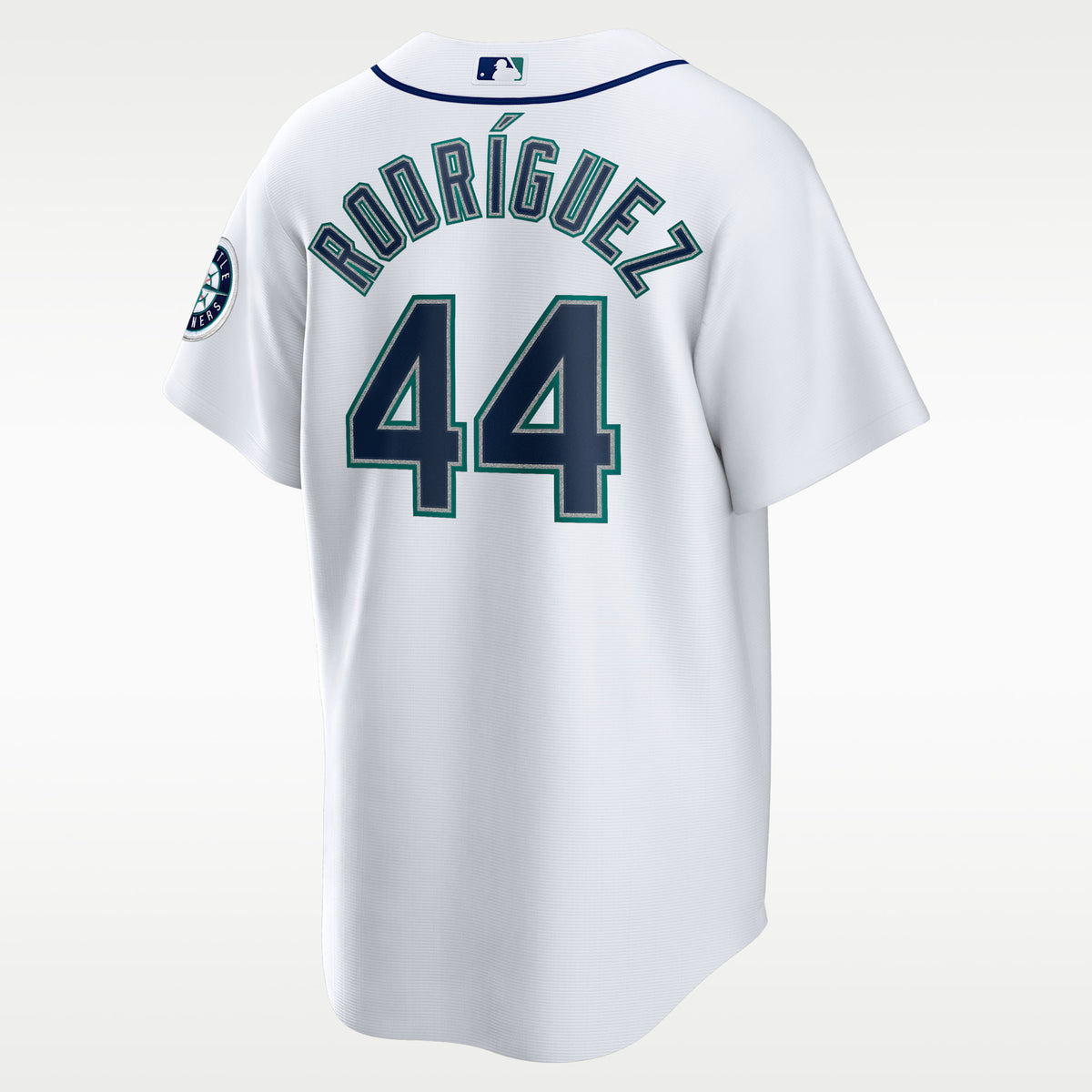 Seattle Mariners Jersey — Teal Home — Julio Rodríguez #44 — back view