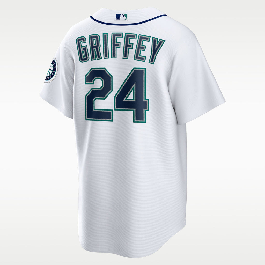 Seattle Mariners Jersey — Teal Home — Ken Griffey Jr #24 — back view