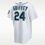 Seattle Mariners Jersey — Teal Home — Ken Griffey Jr #24 — back view