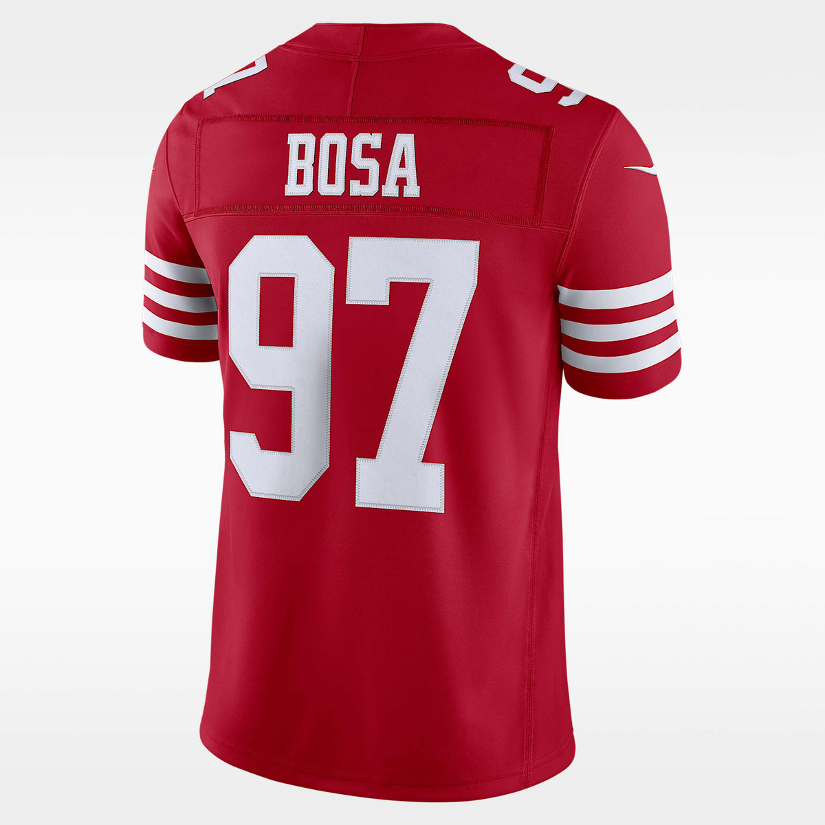 San Francisco 49ers Scarlet Alternate Jersey — Nick Bosa #97 — back view