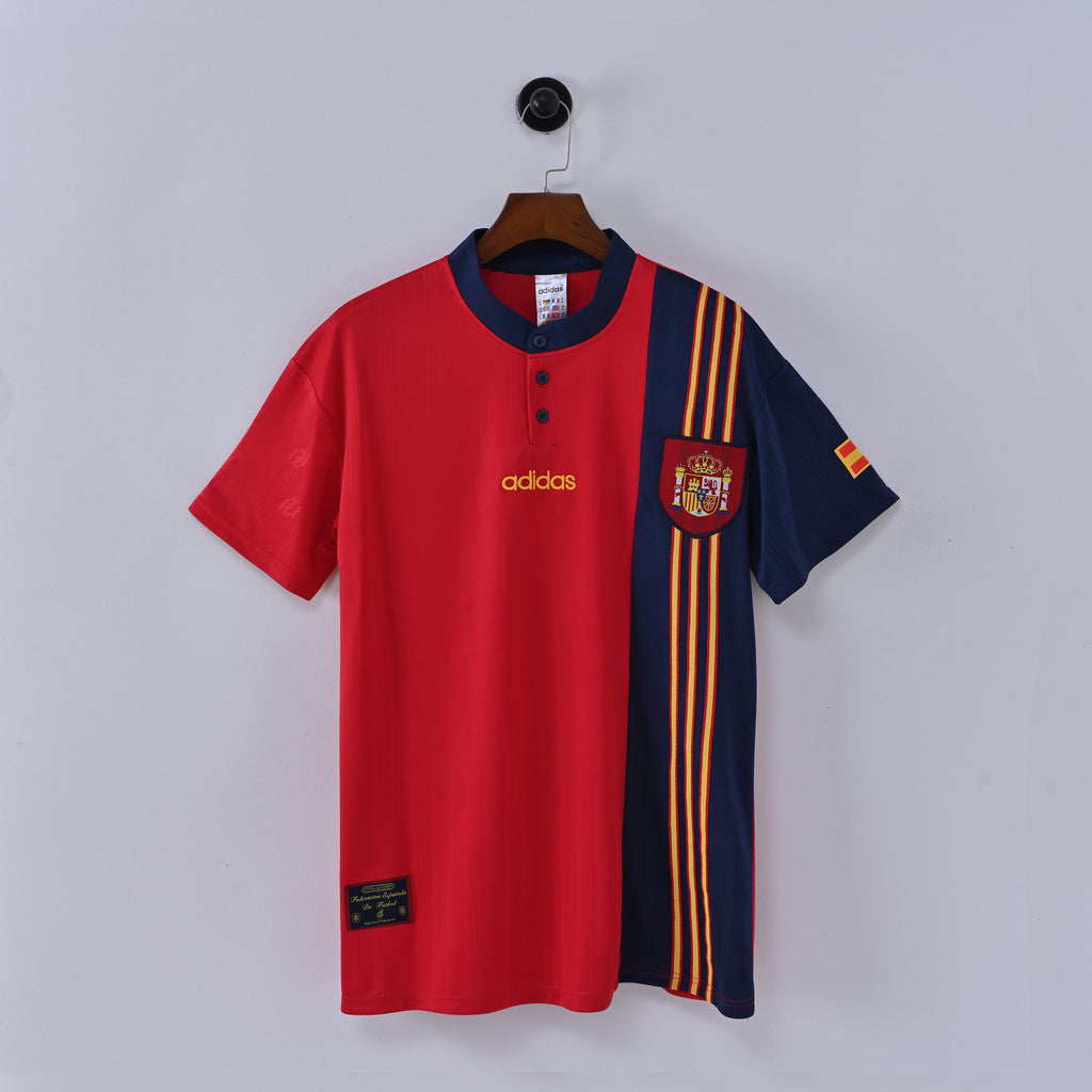 Spain 1996 Home Retro Jersey - front view