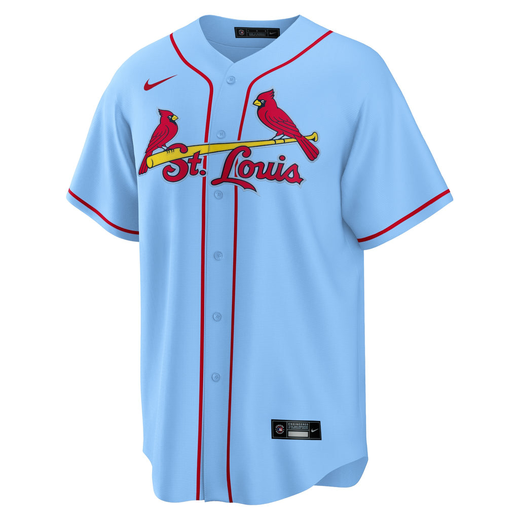 St. Louis Cardinals Jersey — Light Blue Alternate — back view