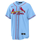 St. Louis Cardinals Jersey — Light Blue Alternate — back view