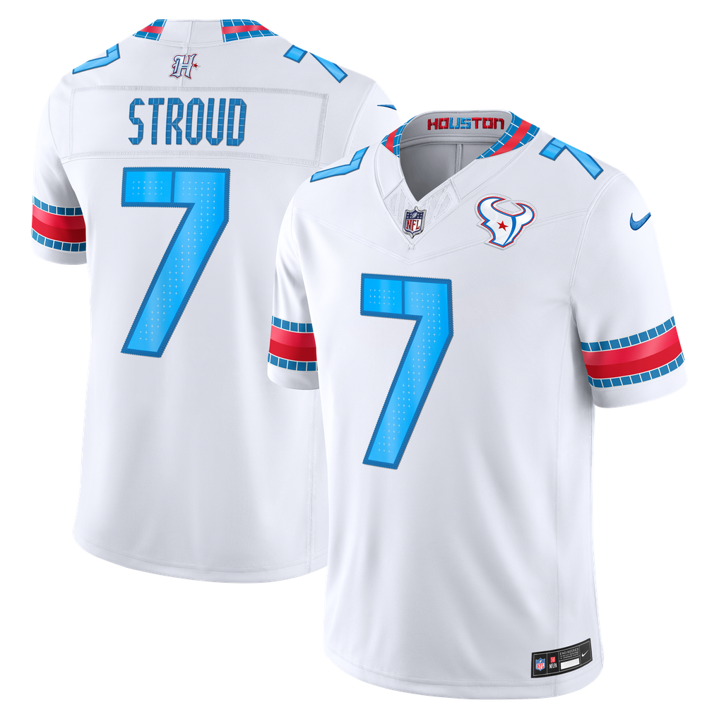 Houston Texans 2026 Rivalries white Limited Jersey C.J. Stroud #7 front/back GoalStyle