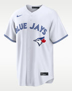 Toronto Blue Jays Jersey — White Home — Vladimir Guerrero Jr. #27 — front view