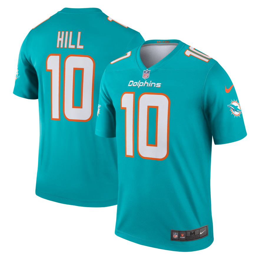 Miami Dolphins Aqua Alternate Jersey — Tyreek Hill #10