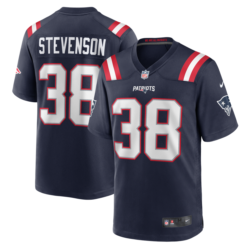 New England Patriots NFL jersey — Rhamondre Stevenson #38