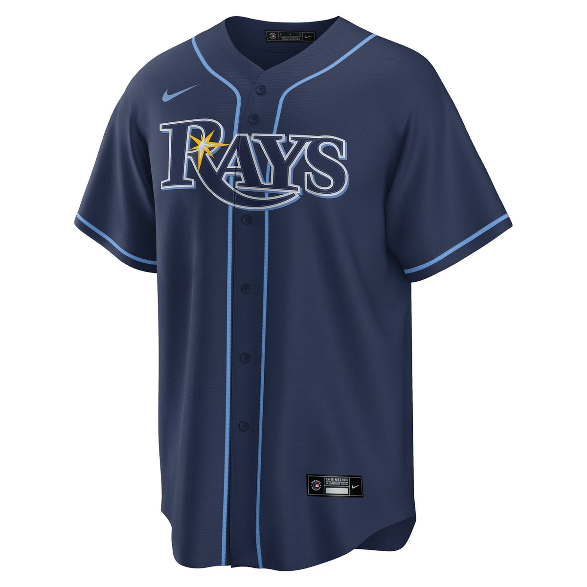 Tampa Bay Rays Jersey — Navy Road — back view