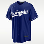 Los Angeles Dodgers Jersey — Deep Royal Alternate — front view