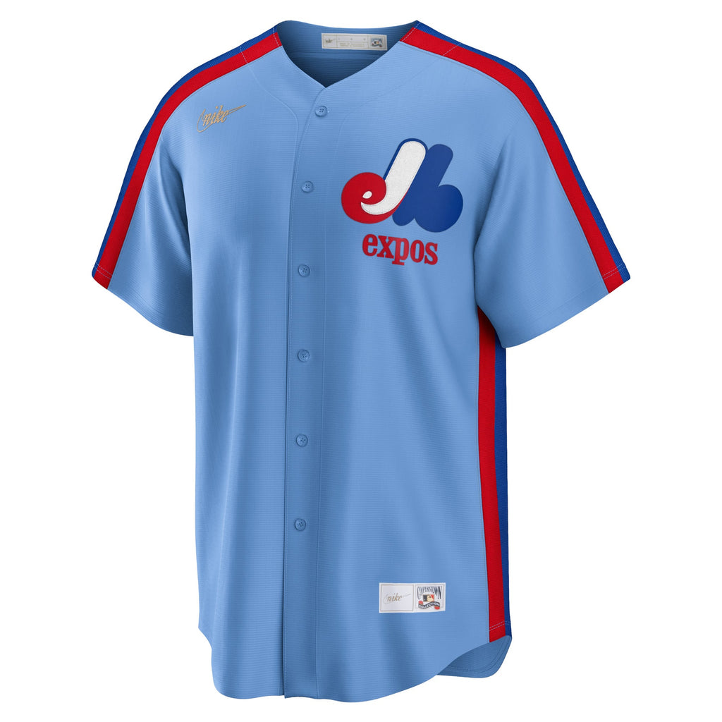 Montreal Expos Jersey — Light Blue Road Cooperstown — back view