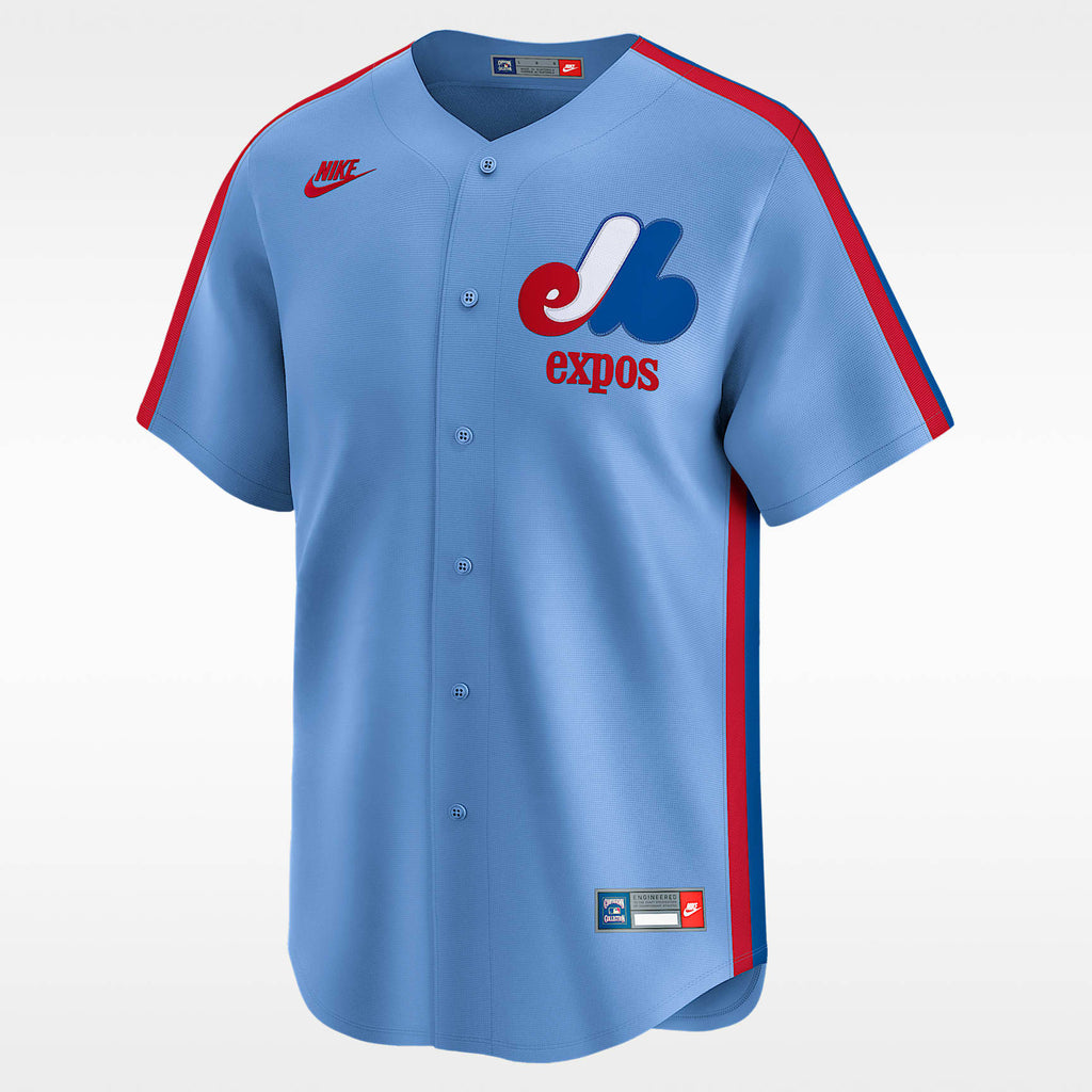 Montreal Expos Jersey — Light Blue Road Cooperstown — front view