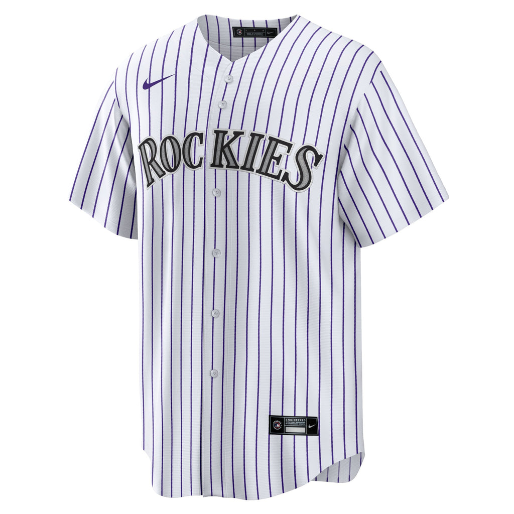 Colorado Rockies Jersey — White Home — back view