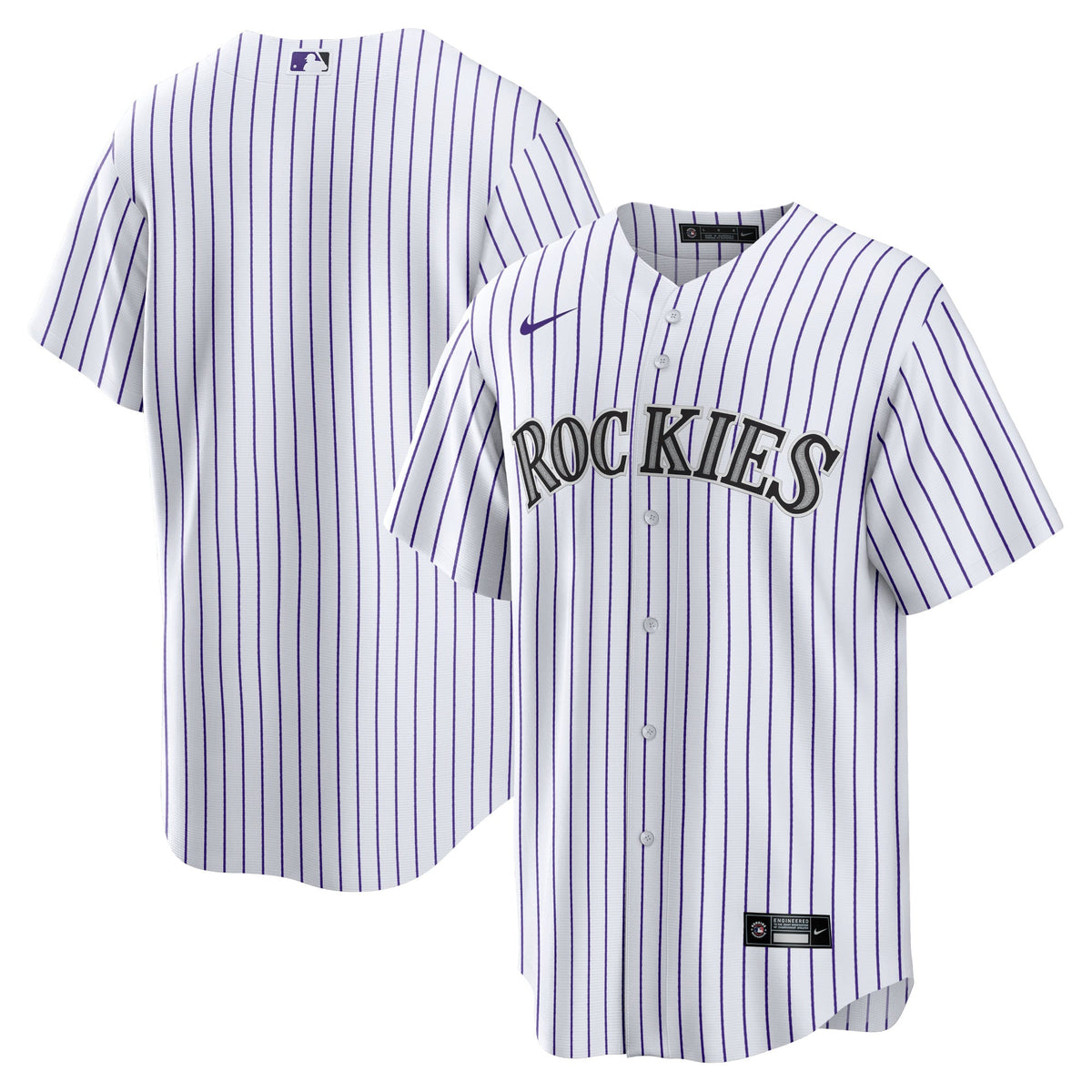 Colorado Rockies Jersey — White Home — front view