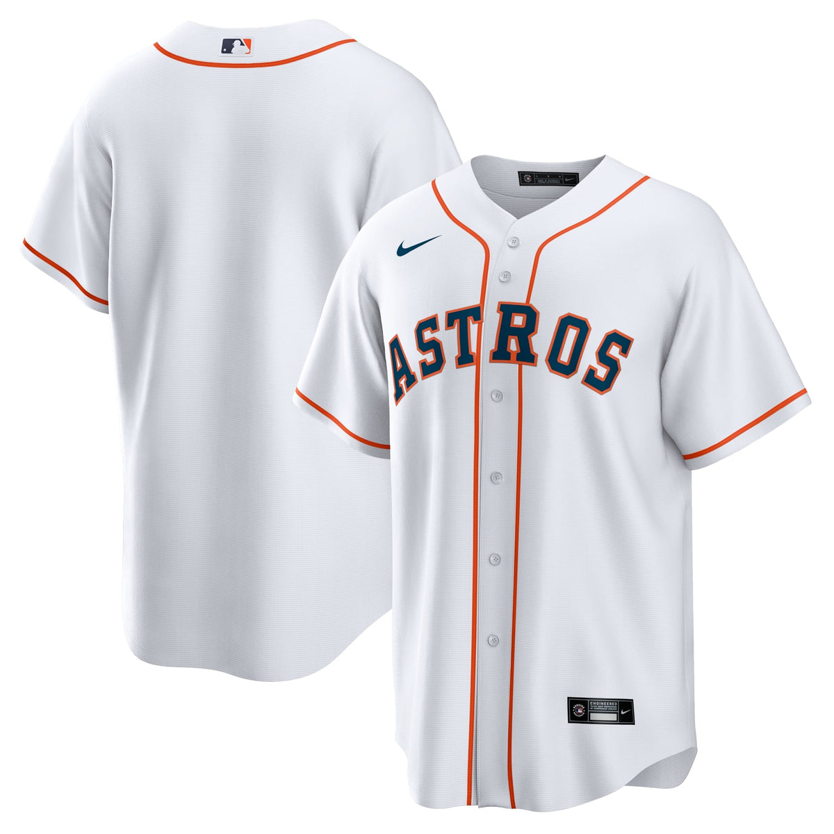 Houston Astros Jersey — White Home — front view