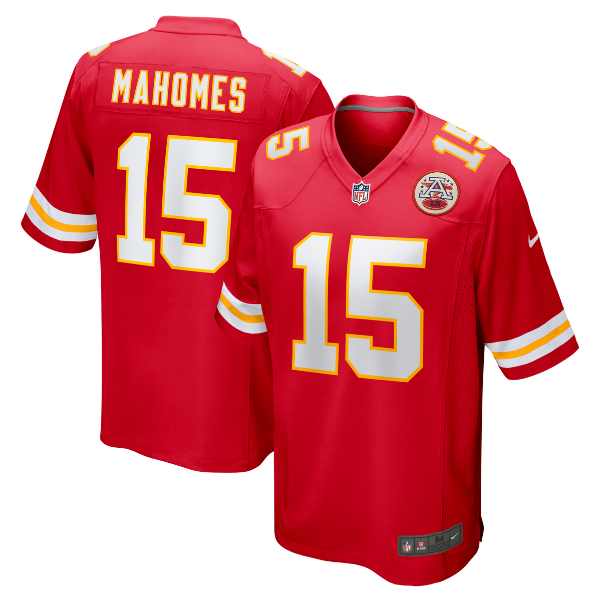 Kansas City Chiefs NFL jersey — Patrick Mahomes #15 — front view