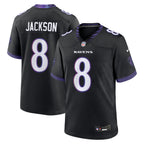 Baltimore Ravens NFL jersey — Lamar Jackson #8 — front clean isolated jersey