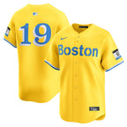 Boston Red Sox Gold City Connect Roman Anthony #19 men's jersey front and back