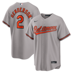 Baltimore Orioles Gray Road Gunnar Henderson #2 men's jersey front and back