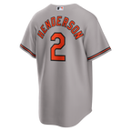 Baltimore Orioles Gray Road Gunnar Henderson #2 men's jersey back
