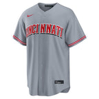 Cincinnati Reds Gray Road Elly De La Cruz #44 men's jersey front