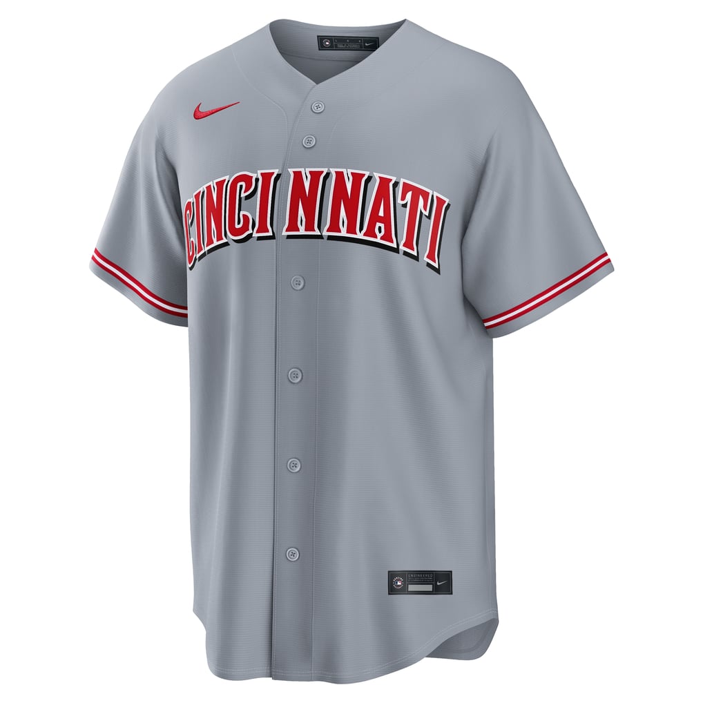 Cincinnati Reds Gray Road Elly De La Cruz #44 men's jersey front