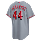 Cincinnati Reds Gray Road Elly De La Cruz #44 men's jersey back
