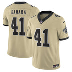 GoalStyle New Orleans Saints Gameday Golds Alternate Jersey Gold Alvin Kamara #41 front back