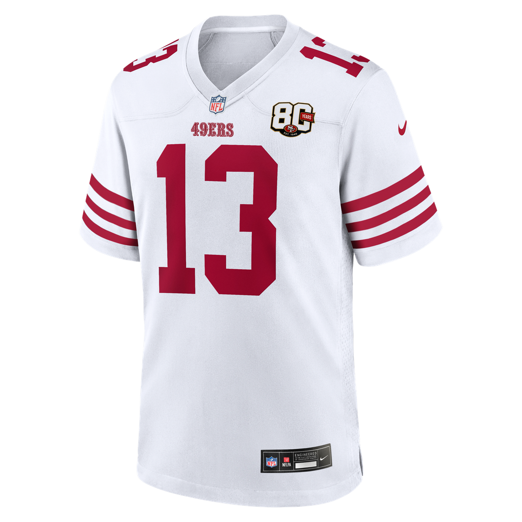 GoalStyle San Francisco 49ers 80th Anniversary Jersey White Brock Purdy #13 front