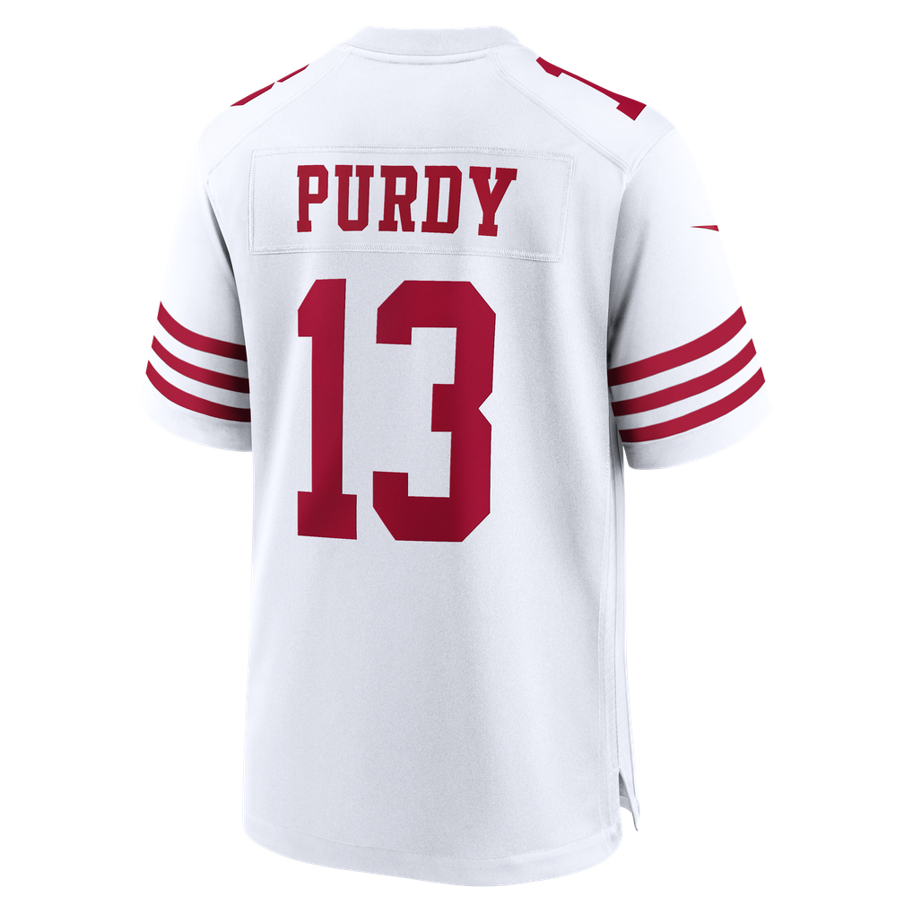 GoalStyle San Francisco 49ers 80th Anniversary Jersey White Brock Purdy #13 back