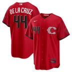 Cincinnati Reds Red 2026 City Connect Elly De La Cruz #44 men's jersey front and back