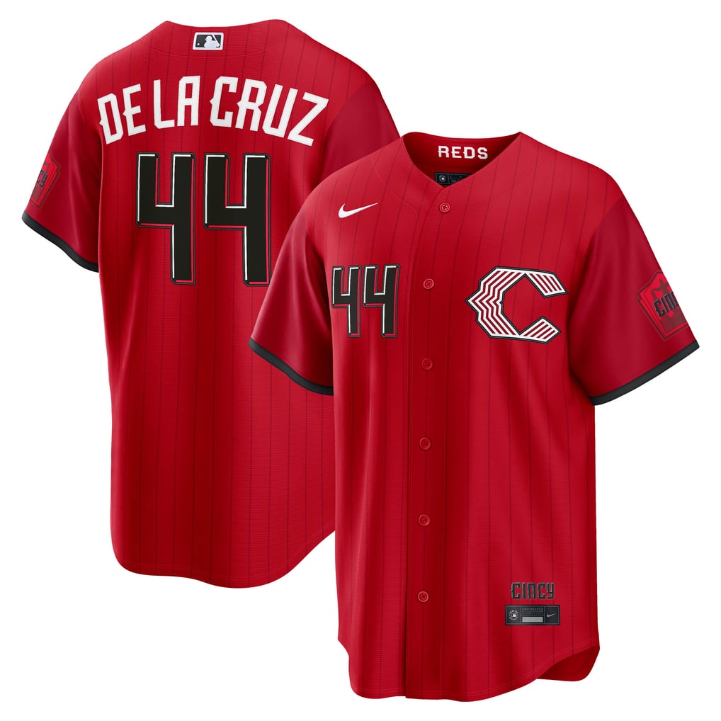 Cincinnati Reds Red 2026 City Connect Elly De La Cruz #44 men's jersey front and back