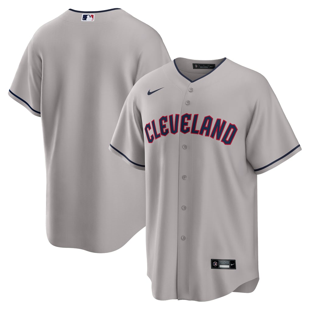 Cleveland Guardians Gray Road men's jersey front and back