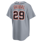 Detroit Tigers Gray Road Tarik Skubal #29 men's jersey back