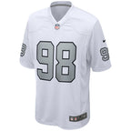 GoalStyle Las Vegas Raiders White Jersey Maxx Crosby #98 front
