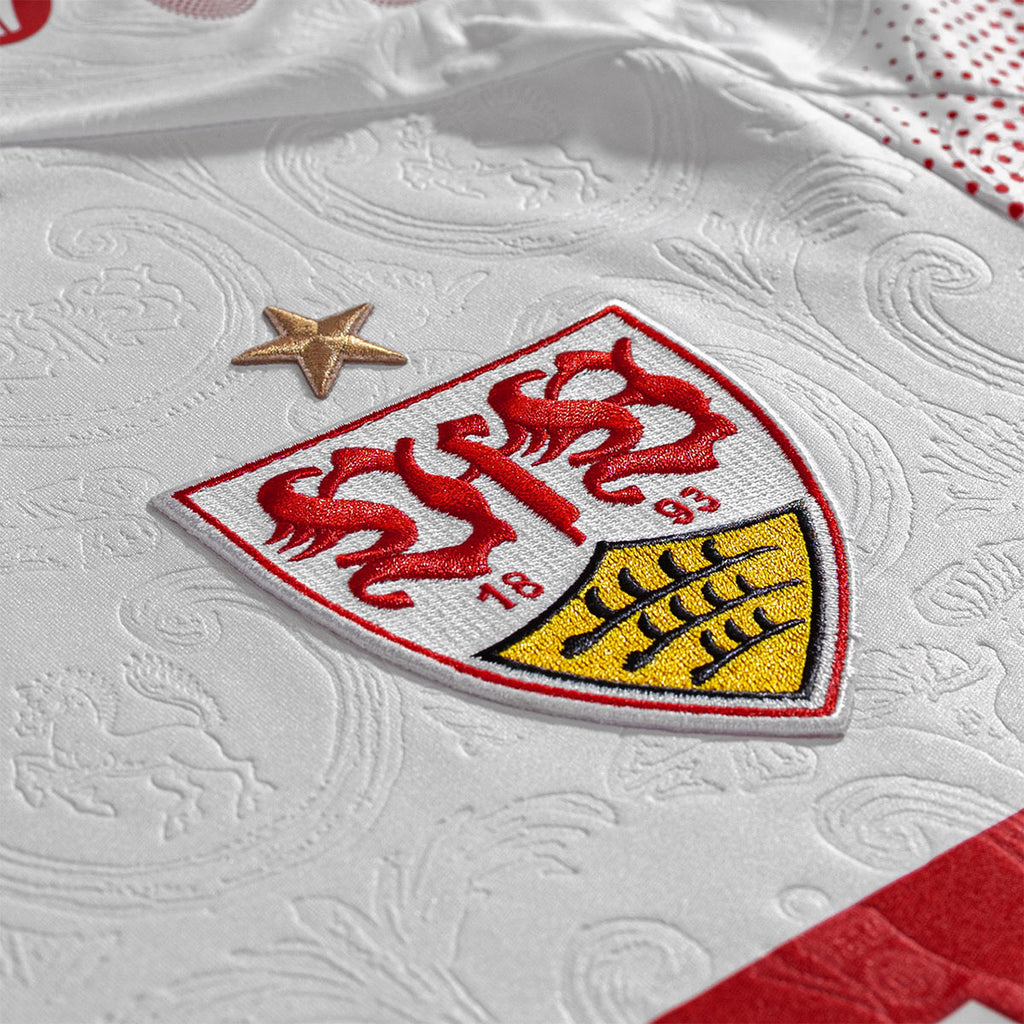VfB Stuttgart 2026/27 Home Jersey crest and fabric detail